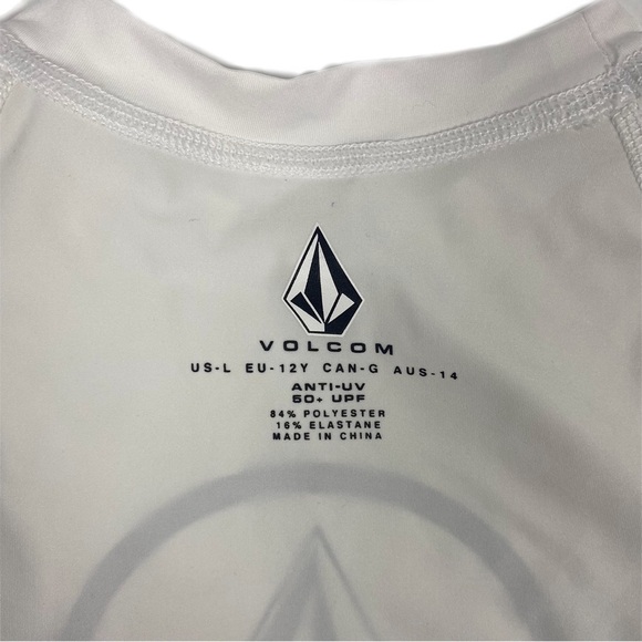 VOLCOM Unisex Lido Short Sleeve Rashguard UPF 50 Size Large - Picture 3 of 8